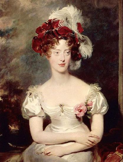 Sir Thomas Lawrence Portrait of Princess Caroline Ferdinande of Bourbon-Two Sicilies Duchess of Berry. Germany oil painting art